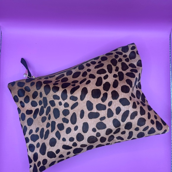 Clare V Handbags - Clare V Leopard Print Pouch